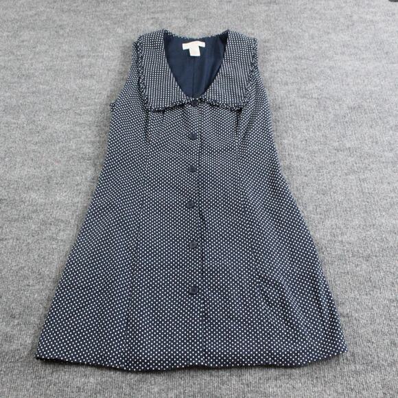 Caroline Constas Dress Women 6 Polka Dot Linen Blend Mini Lined Whimsical Playfu - Picture 4 of 13